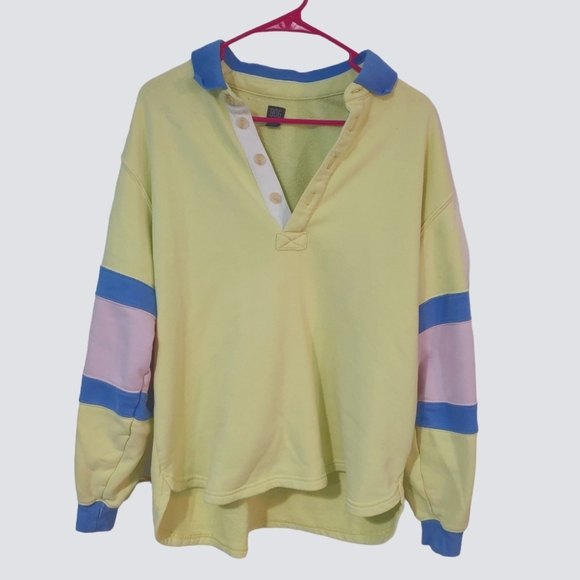 Urban Outfitters Tops - URBAN OUTFITTERS BDG Quarter Button Front Pullover Vintage Style Oversized Small